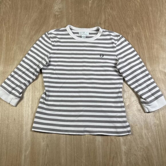 Fred Perry Girls Long Sleeve Striped Top Size 8 - Picture 1 of 5